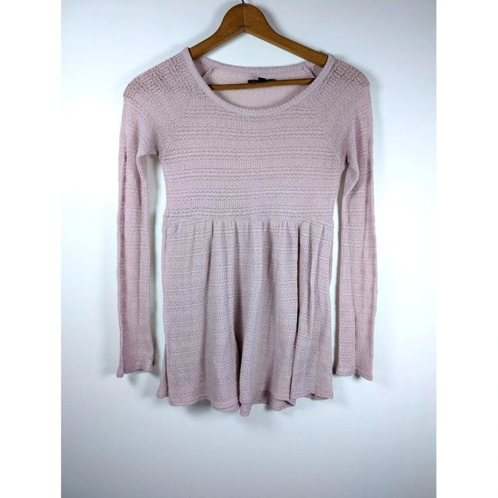 American Eagle‎ Babydoll Top Size Small Knit Pastel Fairy Y2K Feminine Coquette